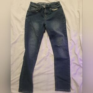 Vintage Rene's Black Dark Blue Skinny Jeans for Men